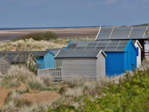 Le Strange Arms Hotel Beach in Old Hunstanton, west Norfolk.