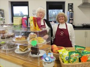 The wonderful community tearoom inside Marshland Hall and Tearoom, west Norfolk.