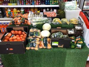 Fresh produce on sale at West Winch Village Stores in King's Lynn, west Norfolk.