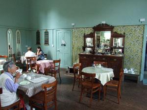 The dining area inside Bluebells Florist in Downham Market.