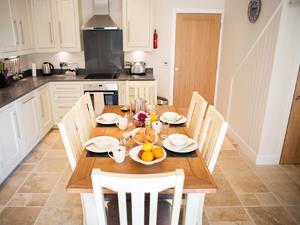 Spacious kitchen and dining area inside Par self-catering property in Hunstanton, west Norfolk.