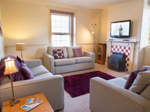 Stylish quirky interior inside the living space at The Lodge Cottage in Hunstanton, west Norfolk.