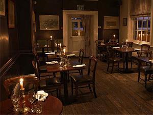 The dining room at the Bank House in King's Lynn.