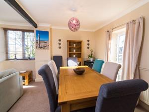 Cosy dining area inside The Lodge Cottage in Hunstanton, west Norfolk.