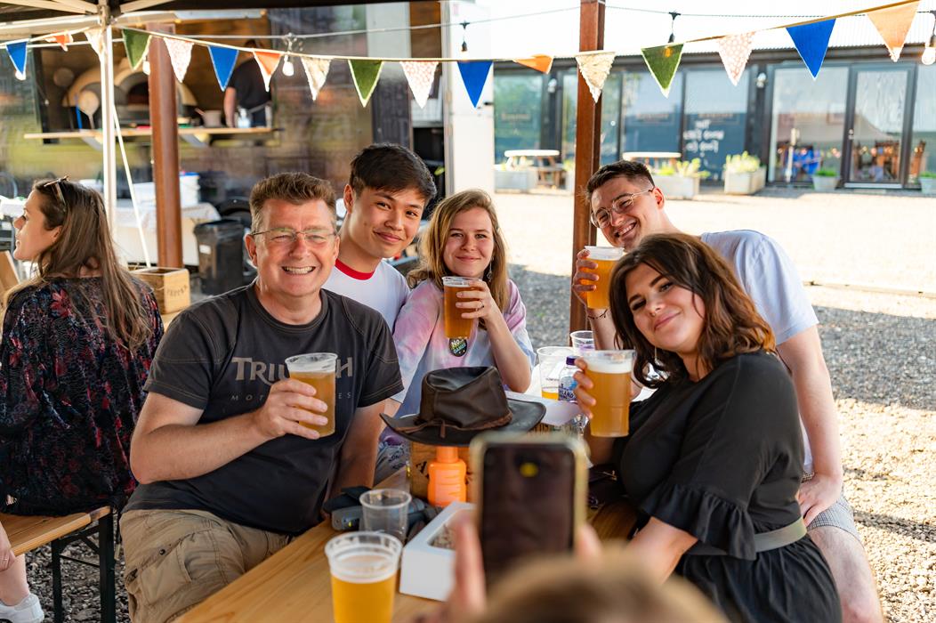 Duration Brewing Taproom locals enjoying a pint