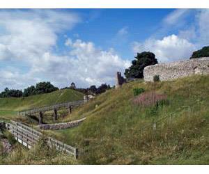 The castle in the village perfect for exploring and for children to run around on the grassy areas. Lovely views from the top!
