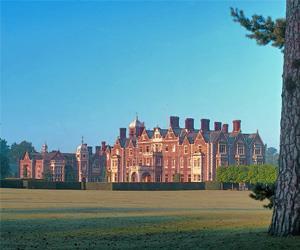 Outdoor shot of Sandringham House in west Norfolk.