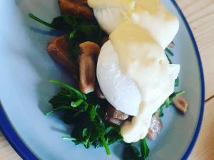 Eggs Florentine dish available at Belle Vue Guest House in Denver near Downham Market.