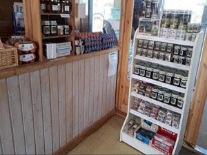 Homemade confectionaries and jarred goods for sale at Snettisham Park Tearooms in Snettisham, west Norfolk.