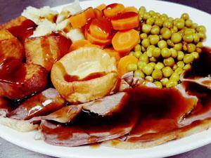 Roast dinners served at Sunshine Cafe in Downham Market, west Norfolk.