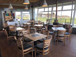 Dining area inside the Lighthouse Cafe in Old Hunstanton, west Norfolk.