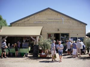 Exterior shot of Creake Abbey shops.
