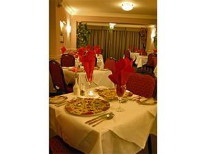 Dining room inside Stuart House Hotel in west Norfolk.