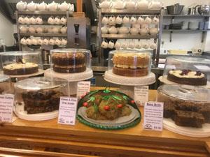 Baked goods for sale at Church Farm Cafe and Tearoom in West Norfolk.
