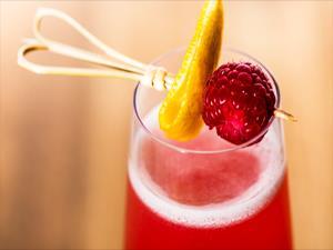 Fruity cocktail made at Socius in Burnham Market, west Norfolk.