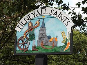 Village sign at Tilney All Saints in west Norfolk.