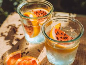 Fruity cocktails served at The Gin Trap Inn, west Norfolk.