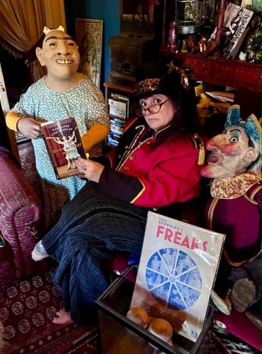 Image of Selene Paxton-Brooks with sculpted figures