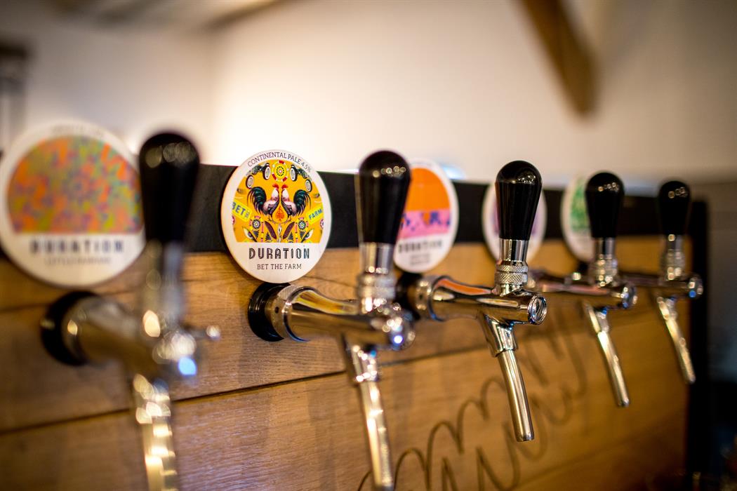 Duration Brewing Taproom bar