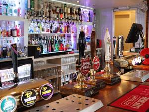 The bar area of Bushel & Strike in Heacham.