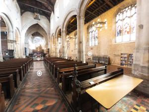 Interior of King's Lynn Minister, west Norfolk.