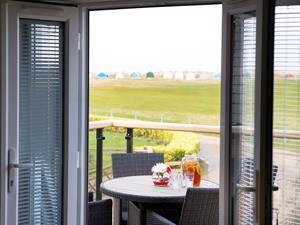 The balcony overlooking Hunstanton Golf Course.