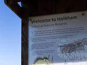 Holkham Nature Reserve outdoor sign.