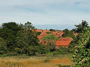 Sedgeford on the horizon in west Norfolk.