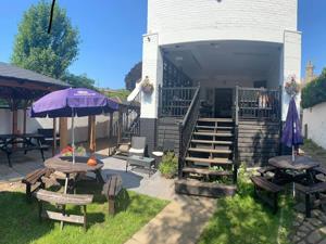 Beer garden of Live and Let Live in Downham Market, west Norfolk