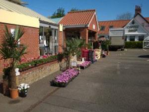 Exterior of  Thaxters Coffee Shop & Garden Centre in west Norfolk.