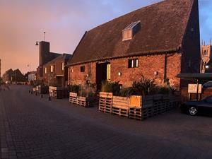 Sunset shot of Marriotts Warehouse in King's Lynn, west Norfolk.