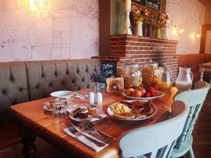 Dining area inside The Crown Inn in Gayton, west Norfolk.