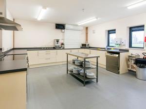 Spacious kitchen inside Marshland Hall and Tearoom, west Norfolk.