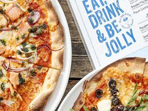 Pizzas and menus at The Jolly Sailors in Brancaster, west Norfolk.