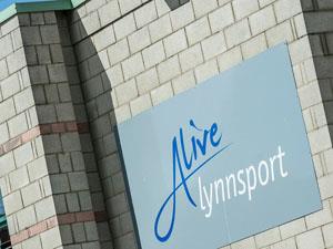 The Alive Lynnsport sign outside of the leisure centre in King's Lynn.