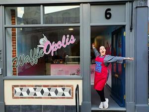 WaffleOpolis takeaway shop in King's Lynn, west Norfolk.