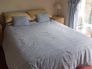 Double bedroom inside Miramar Guesthouse in Hunstanton, west Norfolk.