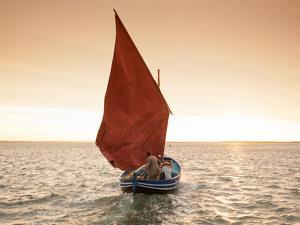 A boat sailing in west Norfolk waters.