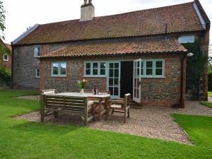 Exterior of holiday cottages in west Norfolk.