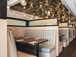 The seating area at Arbuckles Restaurant and Bar in Downham Market.