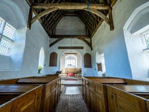 Interior of Church of All Saints, Waterden.