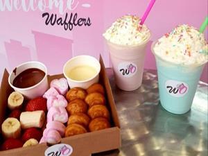 Waffle boxes and milkshakes served at WaffleOpolis in King's Lynn, west Norfolk.