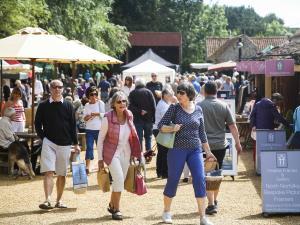 People shopping at the markets at Creake Abbey in west Norfolk.