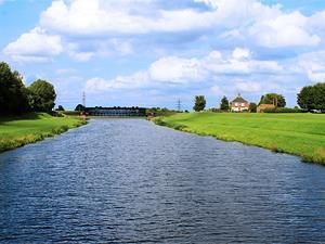 The waterway at Wiggenhall St. Germans, west Norfolk.