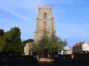 The exterior of Brancaster church.