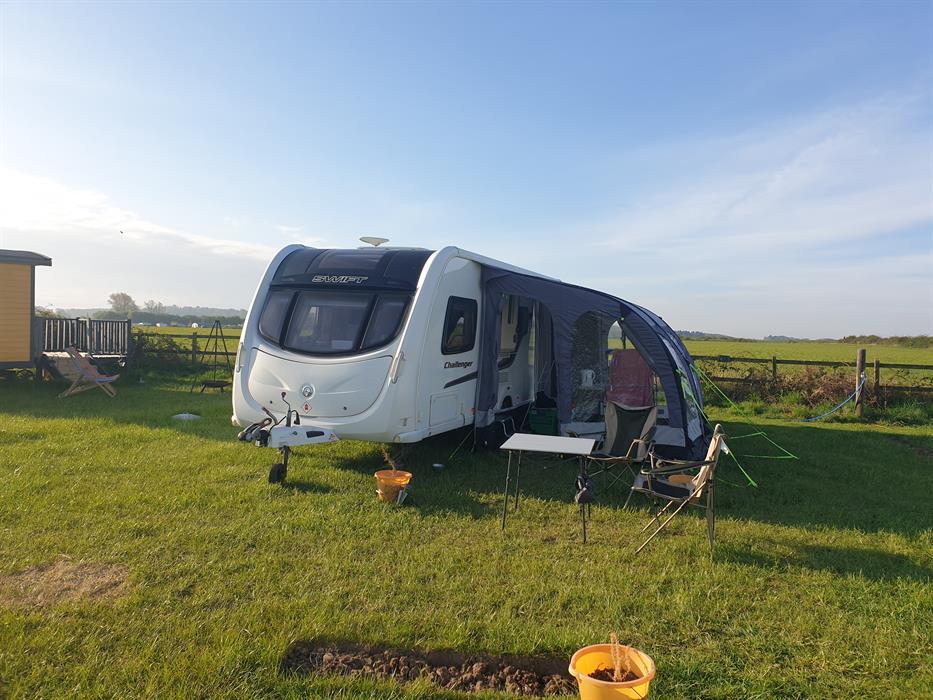 Hunstanton Camping Caravan Pitches with views out to Ken Hill