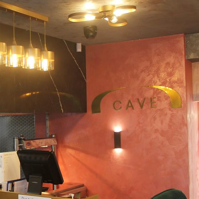 Pink sleek interior of The Cave Kitchen in Downham Market, west Norfolk.