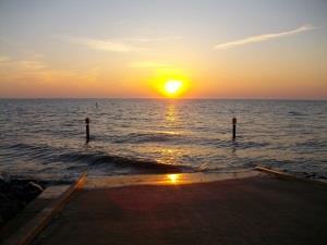 View of sunset in Hunstanton from Gate Lodge Guest House.
