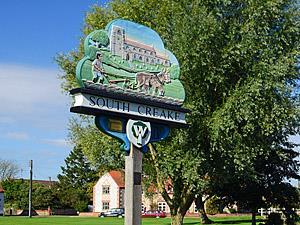 The village sign at South Creake in west Norfolk.