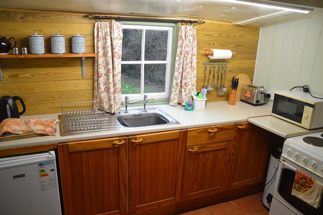 Kitchen area in Foxes Croft in west Norfolk.